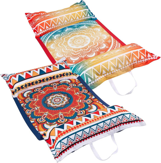 2Inflatable Pool Floats for Adults - 2 Pack Water Hammock Fabric Mesh Pool Rafts Portable Multi-Purpose Floating Swimming Hammock Water Lounge Chair Drifter for Summer Beach Party